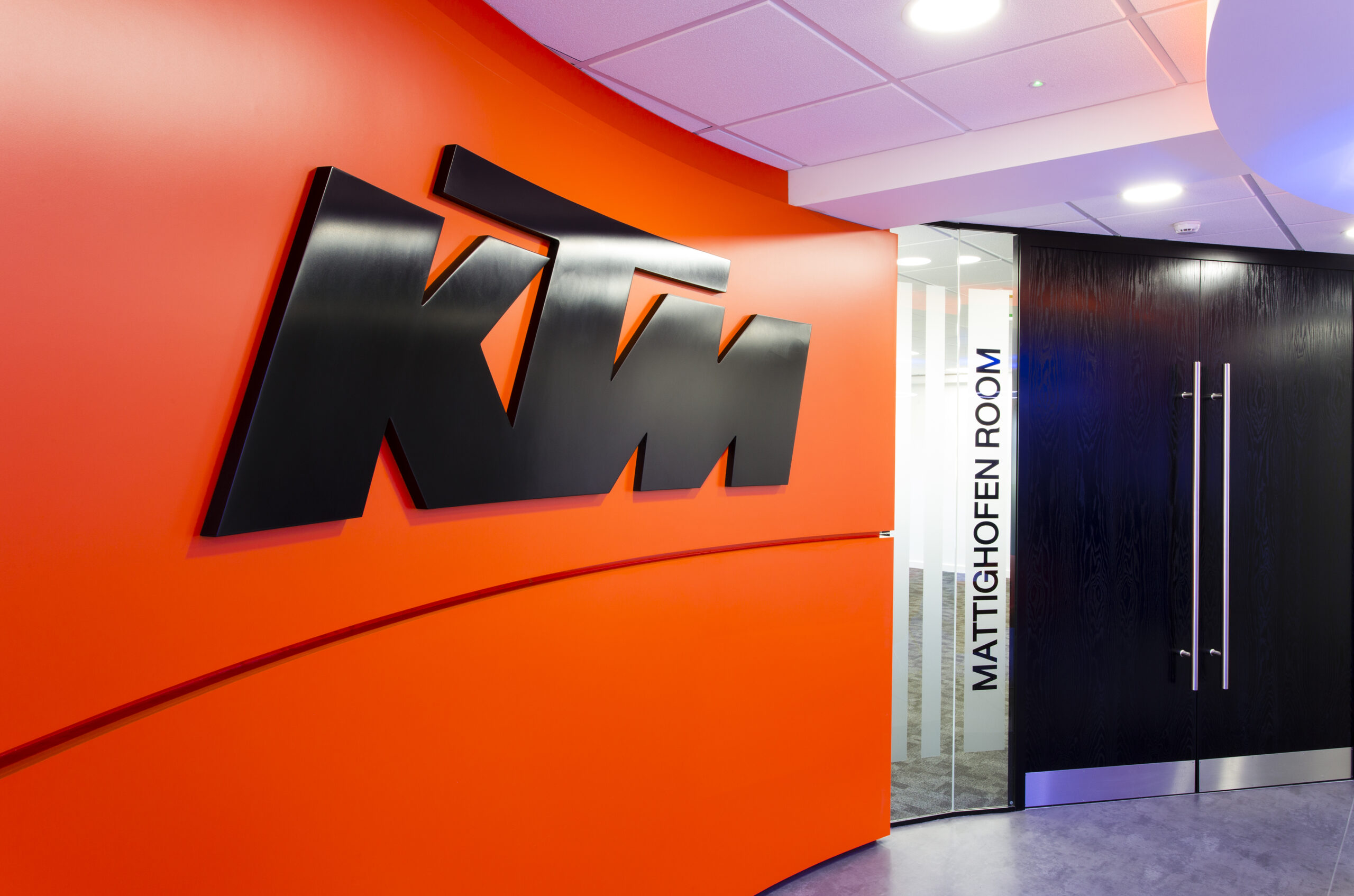 KTM Branded Feature Wall